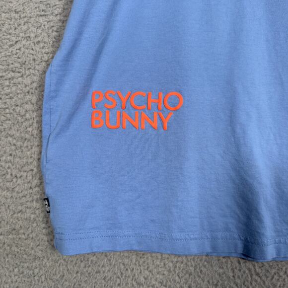 Psycho Bunny Chester Embroidered Graphic Blue T Shirt Men’s Size 6 - Picture 6 of 11